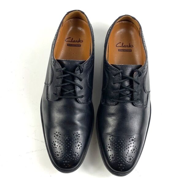 Clarks Kalden Edge Black Leather Oxford Shoes main image 6